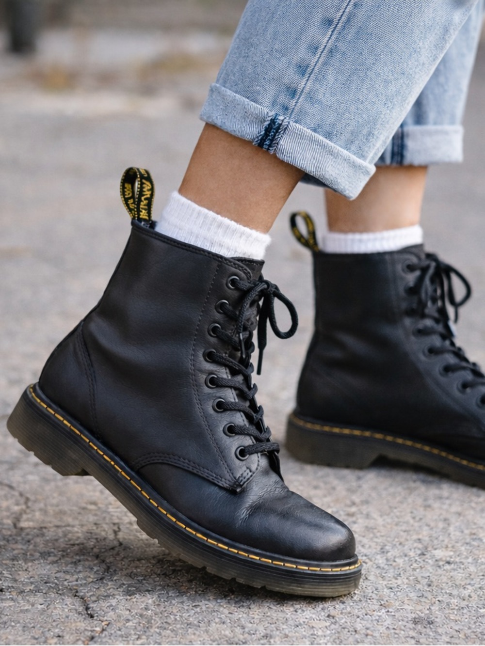 Dr. Martens 1460 Black Leather Boots M Size 4 / W Size 5 EU 36 Classic Combat